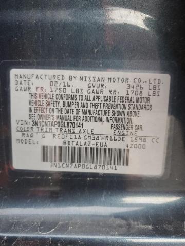 Photo 12 VIN: 3N1CN7AP0GL870141 - NISSAN VERSA S 