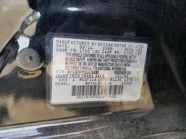 Photo 11 VIN: 3N1CN7AP0GL873430 - NISSAN VERSA 