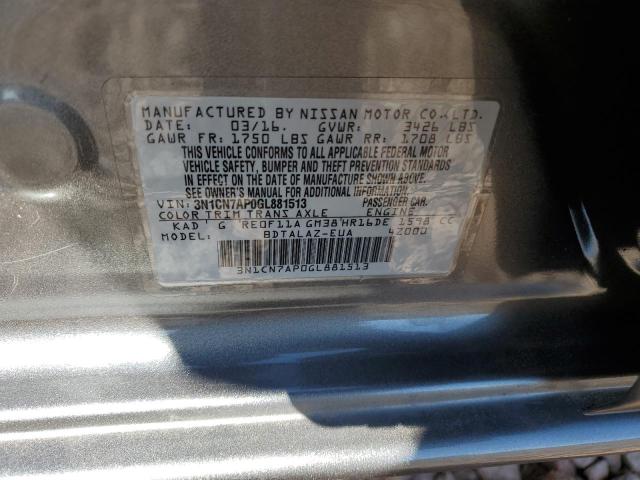 Photo 11 VIN: 3N1CN7AP0GL881513 - NISSAN VERSA 