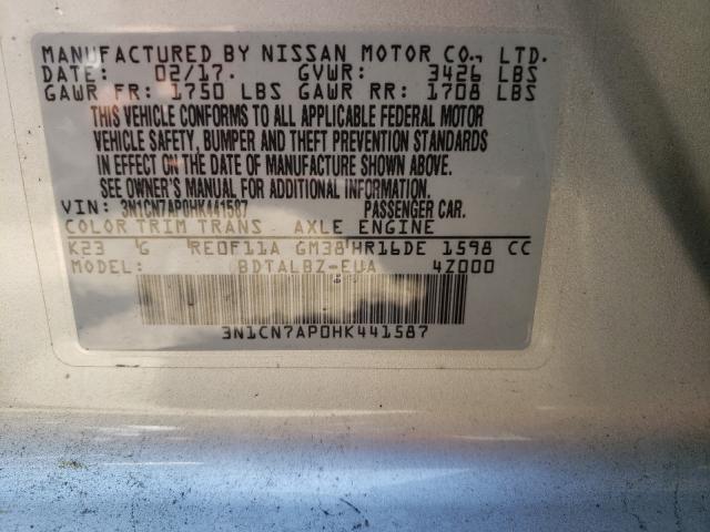 Photo 9 VIN: 3N1CN7AP0HK441587 - NISSAN VERSA S 