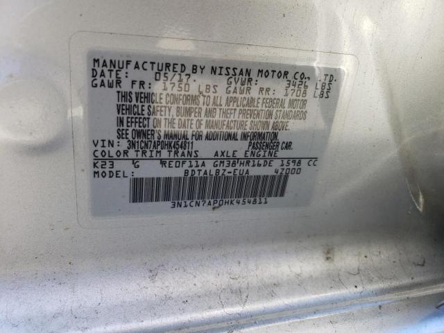 Photo 12 VIN: 3N1CN7AP0HK454811 - NISSAN VERSA 