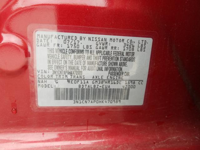 Photo 9 VIN: 3N1CN7AP0HK470989 - NISSAN VERSA S 