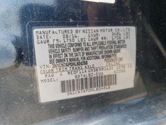 Photo 11 VIN: 3N1CN7AP0HL804268 - NISSAN VERSA 