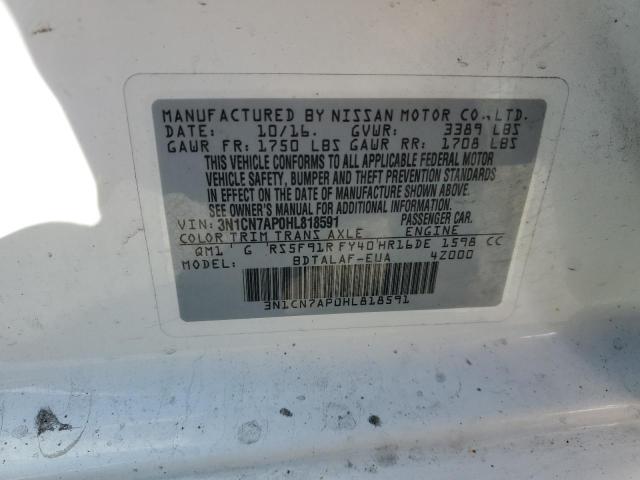 Photo 11 VIN: 3N1CN7AP0HL818591 - NISSAN VERSA S 