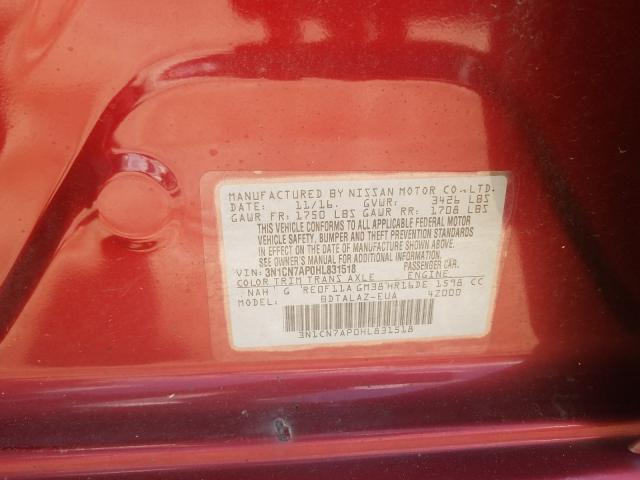 Photo 9 VIN: 3N1CN7AP0HL831518 - NISSAN VERSA S 