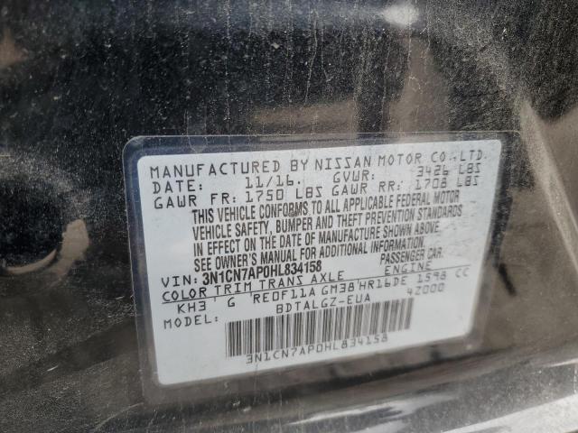 Photo 11 VIN: 3N1CN7AP0HL834158 - NISSAN VERSA 