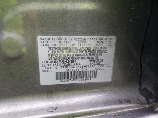 Photo 11 VIN: 3N1CN7AP0HL843281 - NISSAN VERSA 