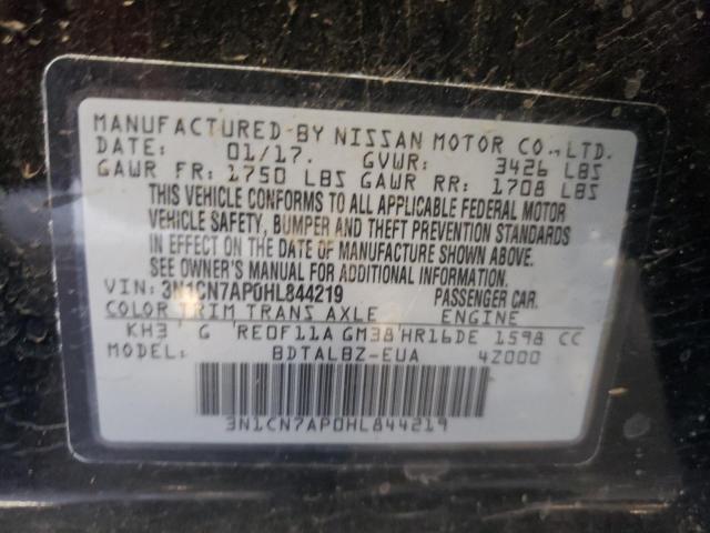 Photo 11 VIN: 3N1CN7AP0HL844219 - NISSAN VERSA 