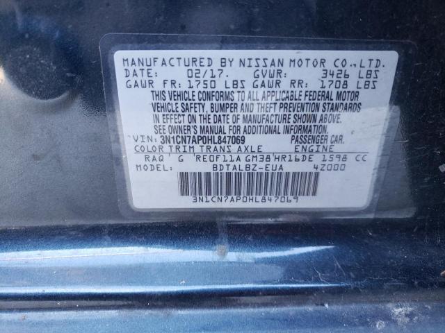 Photo 11 VIN: 3N1CN7AP0HL847069 - NISSAN VERSA 