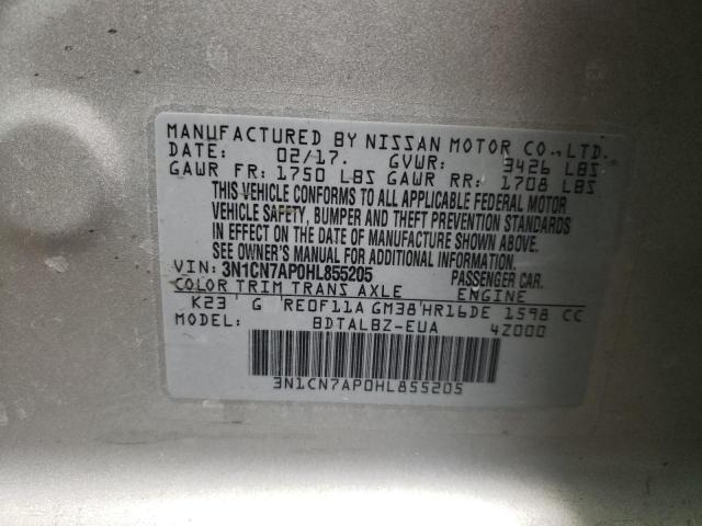 Photo 11 VIN: 3N1CN7AP0HL855205 - NISSAN VERSA 