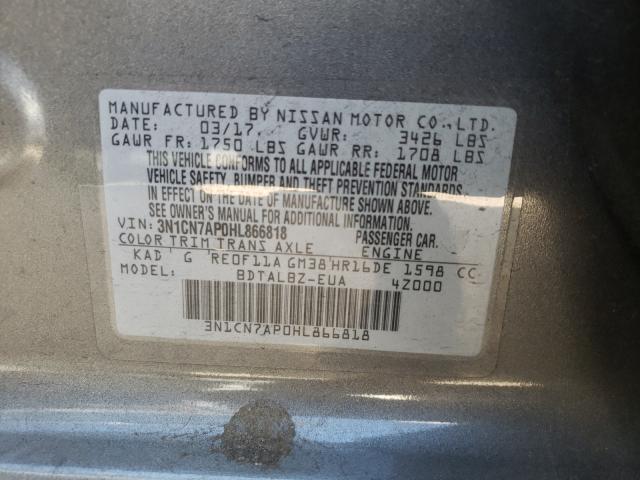 Photo 9 VIN: 3N1CN7AP0HL866818 - NISSAN VERSA S 