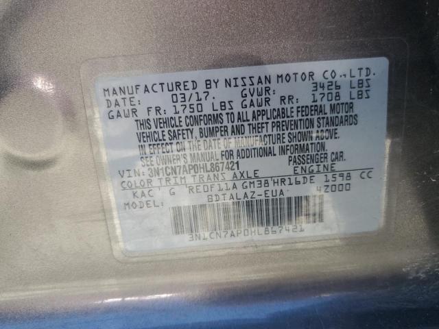 Photo 11 VIN: 3N1CN7AP0HL867421 - NISSAN VERSA 