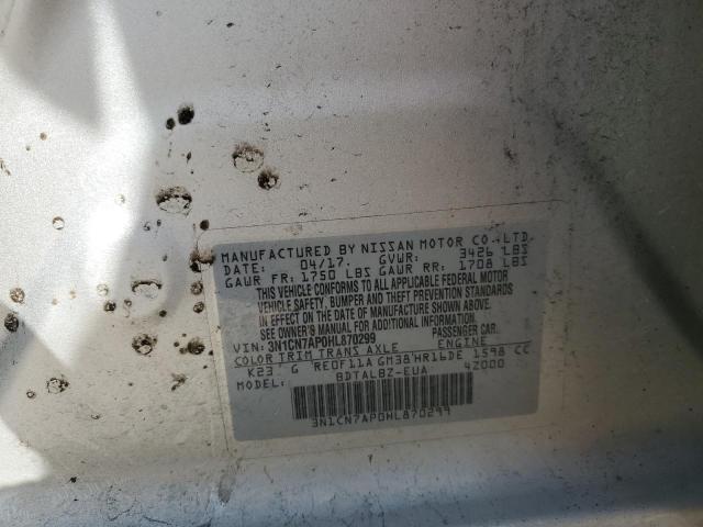 Photo 12 VIN: 3N1CN7AP0HL870299 - NISSAN VERSA S 