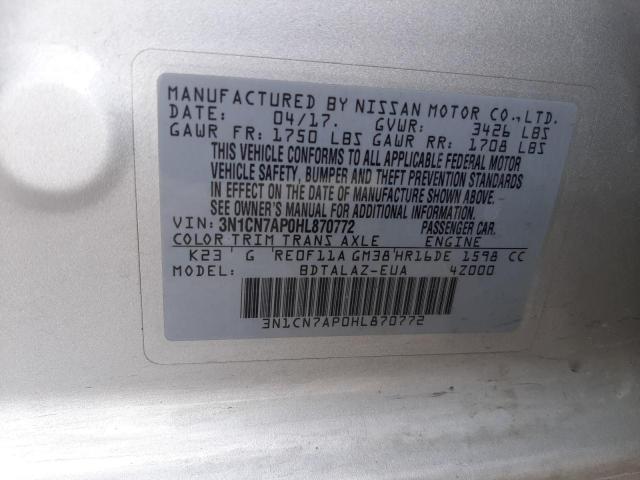 Photo 12 VIN: 3N1CN7AP0HL870772 - NISSAN VERSA 