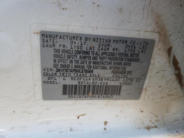 Photo 9 VIN: 3N1CN7AP0HL876569 - NISSAN VERSA S 