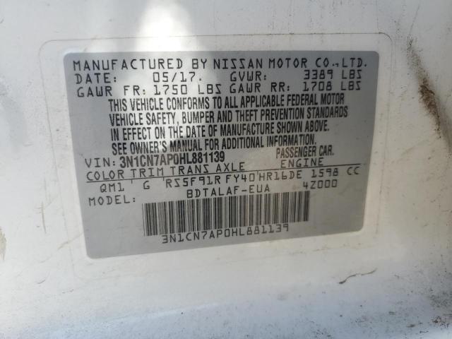 Photo 11 VIN: 3N1CN7AP0HL881139 - NISSAN VERSA 