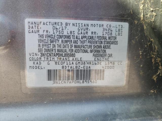 Photo 11 VIN: 3N1CN7AP0HL895980 - NISSAN VERSA 