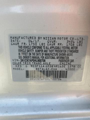 Photo 11 VIN: 3N1CN7AP0HL900756 - NISSAN VERSA S 