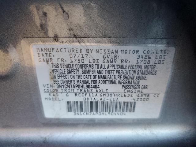 Photo 11 VIN: 3N1CN7AP0HL904404 - NISSAN VERSA 