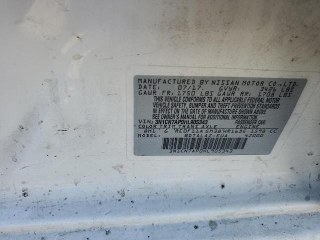 Photo 11 VIN: 3N1CN7AP0HL905343 - NISSAN VERSA S 