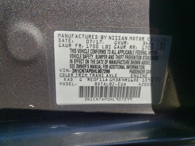 Photo 11 VIN: 3N1CN7AP0HL907299 - NISSAN VERSA 