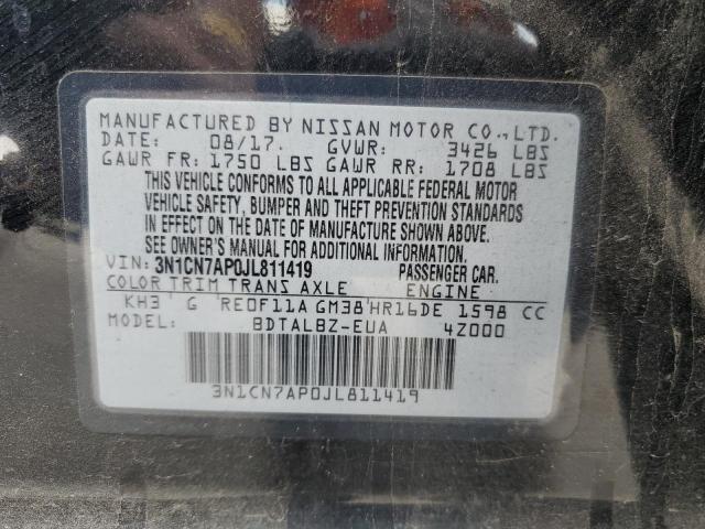 Photo 11 VIN: 3N1CN7AP0JL811419 - NISSAN VERSA S 