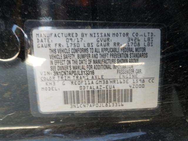 Photo 9 VIN: 3N1CN7AP0JL813316 - NISSAN VERSA SEDAN 