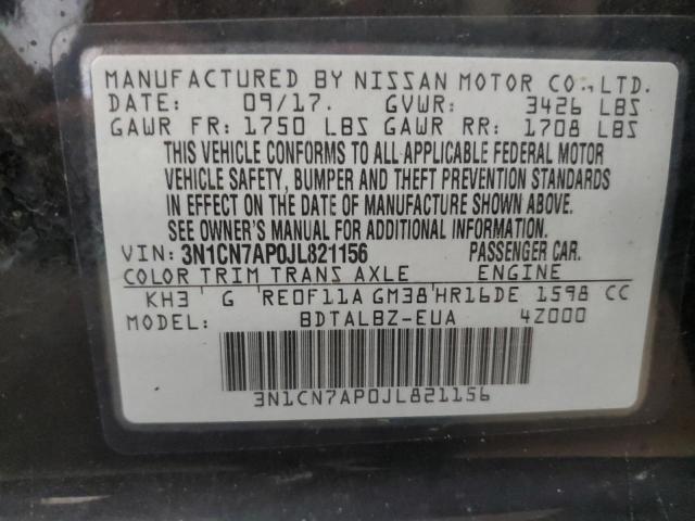 Photo 12 VIN: 3N1CN7AP0JL821156 - NISSAN VERSA S 