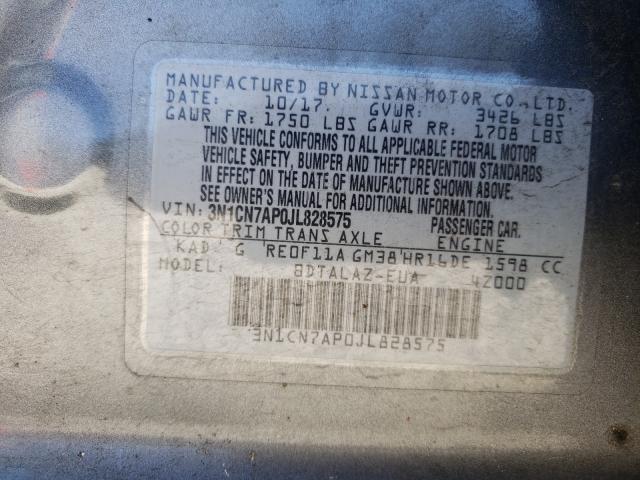 Photo 9 VIN: 3N1CN7AP0JL828575 - NISSAN VERSA S 