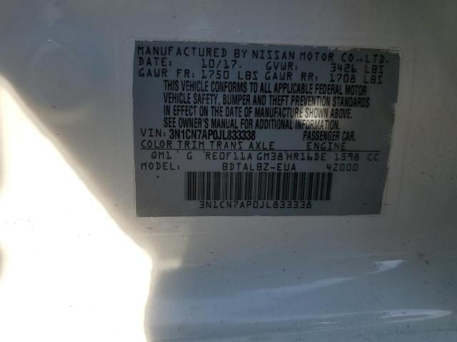 Photo 11 VIN: 3N1CN7AP0JL833338 - NISSAN VERSA S 