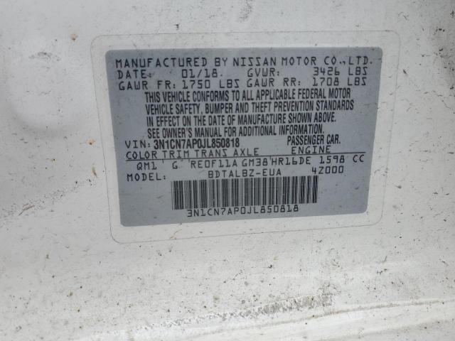 Photo 11 VIN: 3N1CN7AP0JL850818 - NISSAN VERSA S 