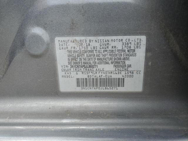 Photo 11 VIN: 3N1CN7AP0JL865271 - NISSAN VERSA 