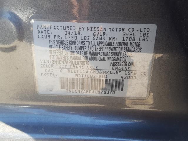 Photo 9 VIN: 3N1CN7AP0JL878070 - NISSAN VERSA S 