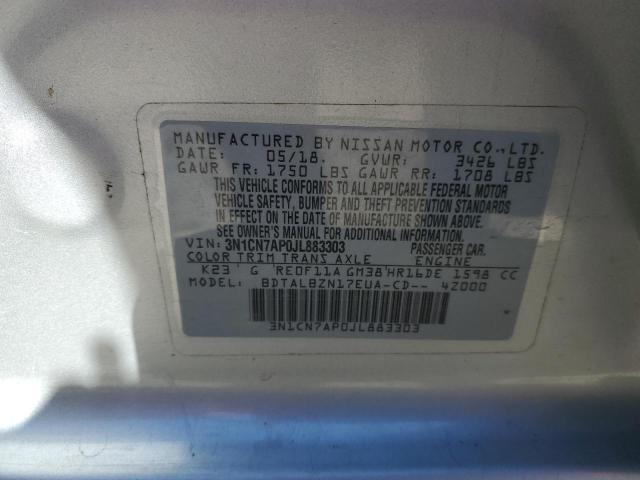 Photo 11 VIN: 3N1CN7AP0JL883303 - NISSAN VERSA S 