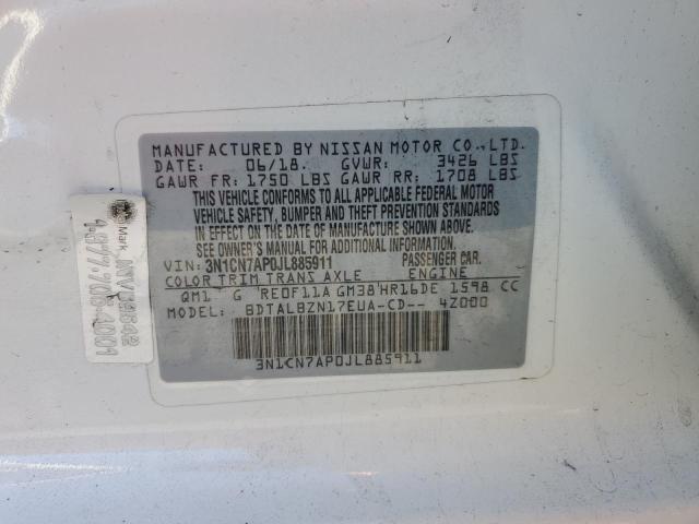 Photo 11 VIN: 3N1CN7AP0JL885911 - NISSAN VERSA S 