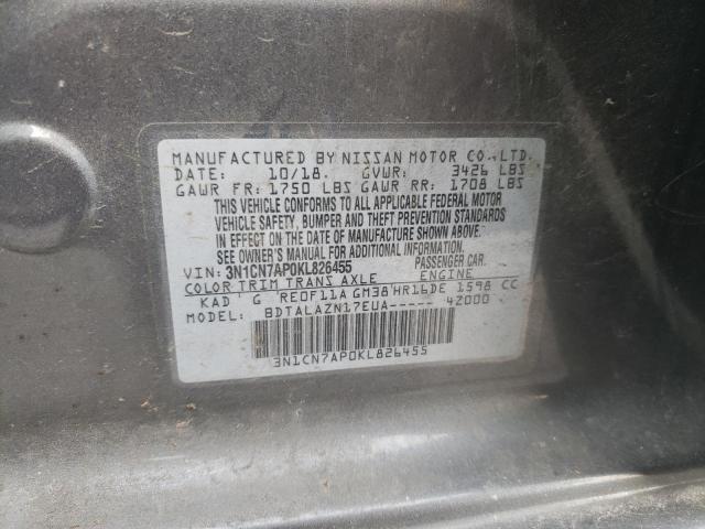 Photo 11 VIN: 3N1CN7AP0KL826455 - NISSAN VERSA 