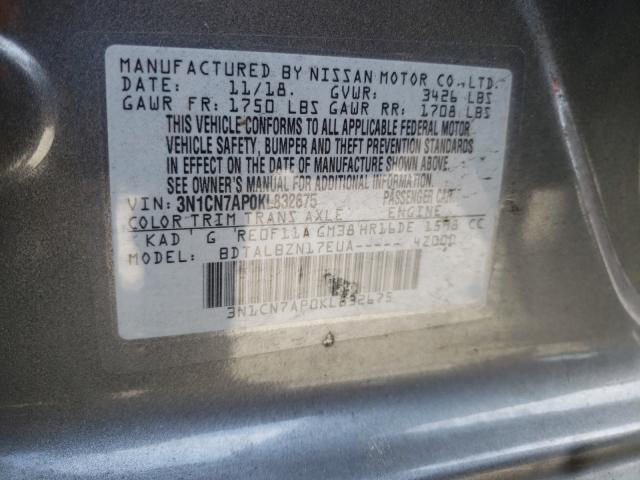 Photo 9 VIN: 3N1CN7AP0KL832675 - NISSAN VERSA S 