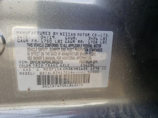 Photo 9 VIN: 3N1CN7AP0KL865272 - NISSAN VERSA S 