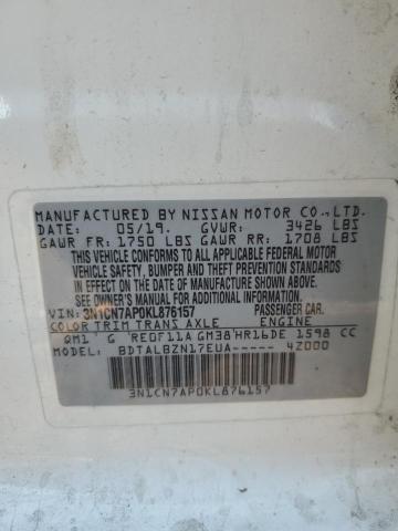 Photo 11 VIN: 3N1CN7AP0KL876157 - NISSAN VERSA S 