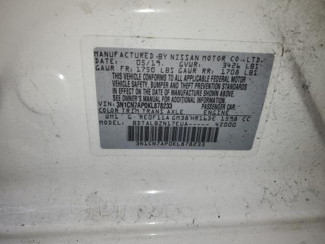 Photo 11 VIN: 3N1CN7AP0KL878233 - NISSAN VERSA S 