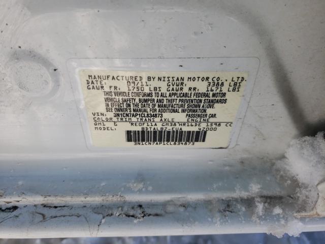 Photo 9 VIN: 3N1CN7AP1CL834873 - NISSAN VERSA S 