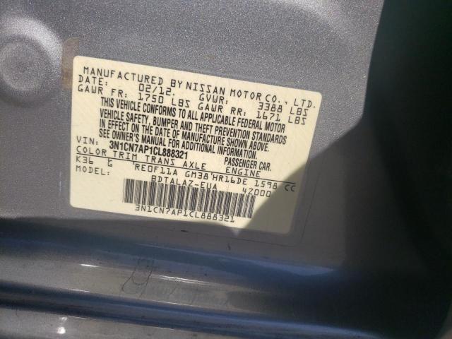 Photo 11 VIN: 3N1CN7AP1CL888321 - NISSAN VERSA S 