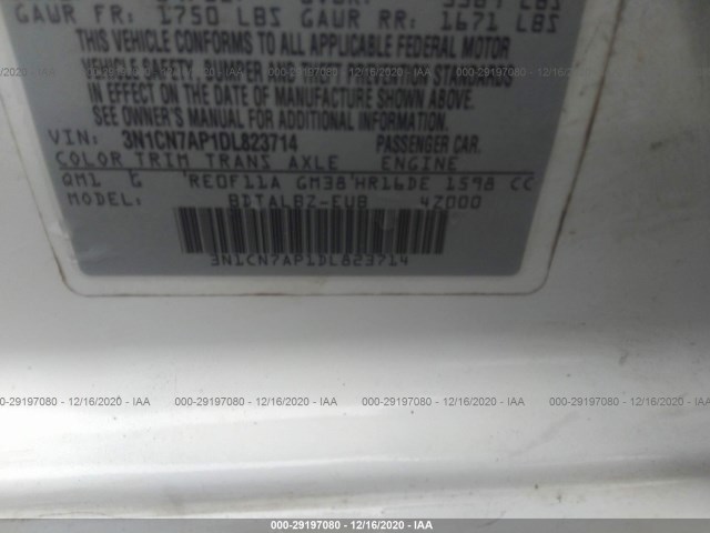 Photo 8 VIN: 3N1CN7AP1DL823714 - NISSAN VERSA 