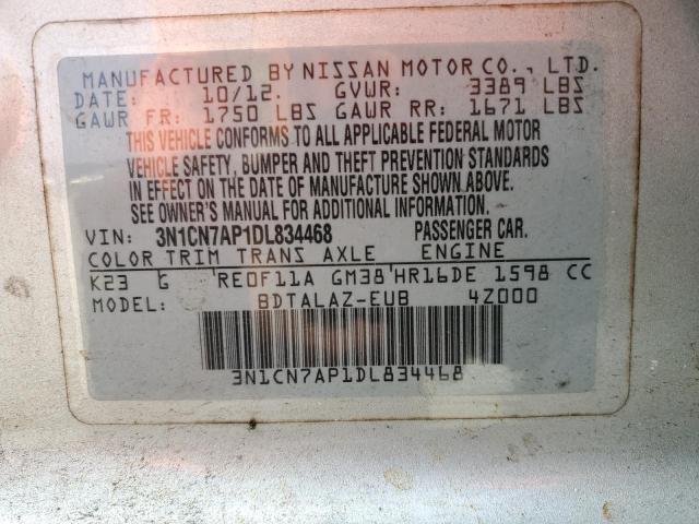 Photo 11 VIN: 3N1CN7AP1DL834468 - NISSAN VERSA 