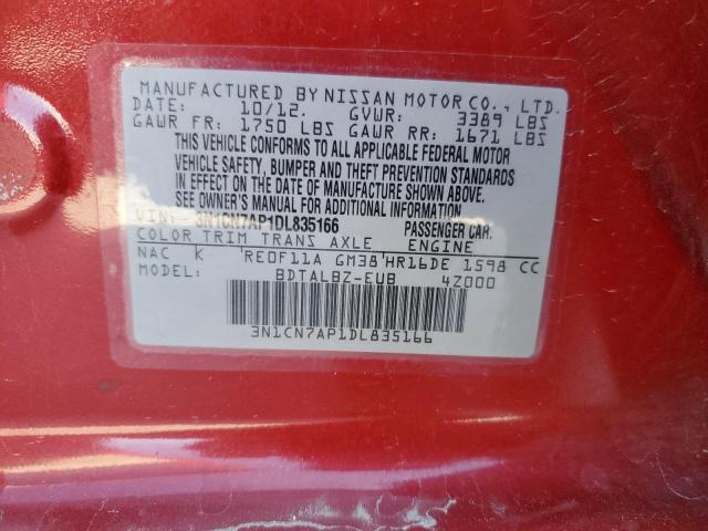 Photo 11 VIN: 3N1CN7AP1DL835166 - NISSAN VERSA 