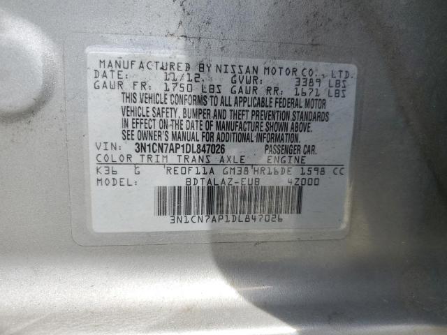 Photo 11 VIN: 3N1CN7AP1DL847026 - NISSAN VERSA 