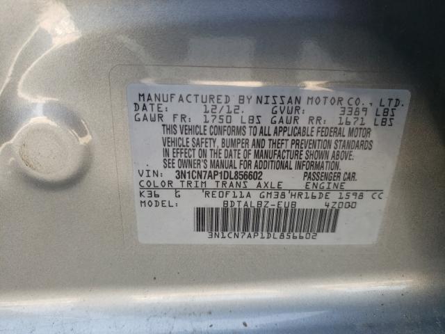 Photo 9 VIN: 3N1CN7AP1DL856602 - NISSAN VERSA S 