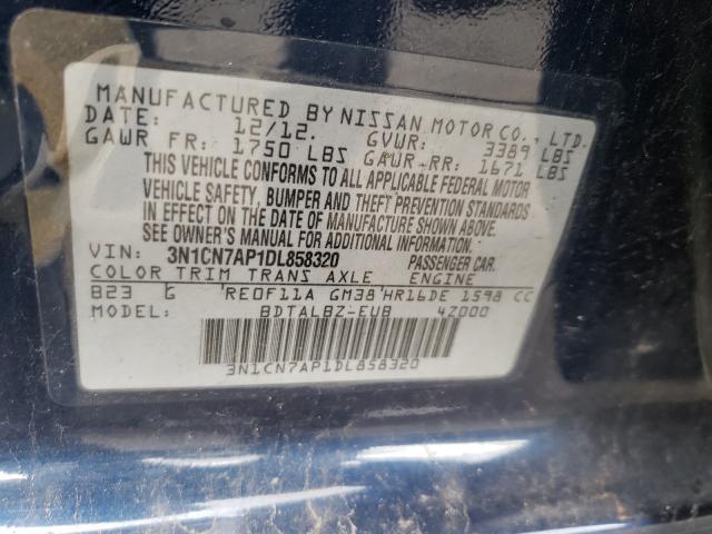 Photo 9 VIN: 3N1CN7AP1DL858320 - NISSAN VERSA 