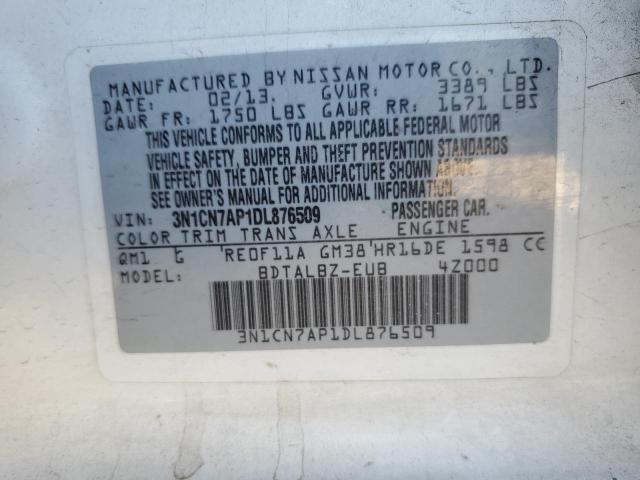 Photo 12 VIN: 3N1CN7AP1DL876509 - NISSAN VERSA S 