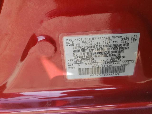 Photo 12 VIN: 3N1CN7AP1EK463528 - NISSAN VERSA 